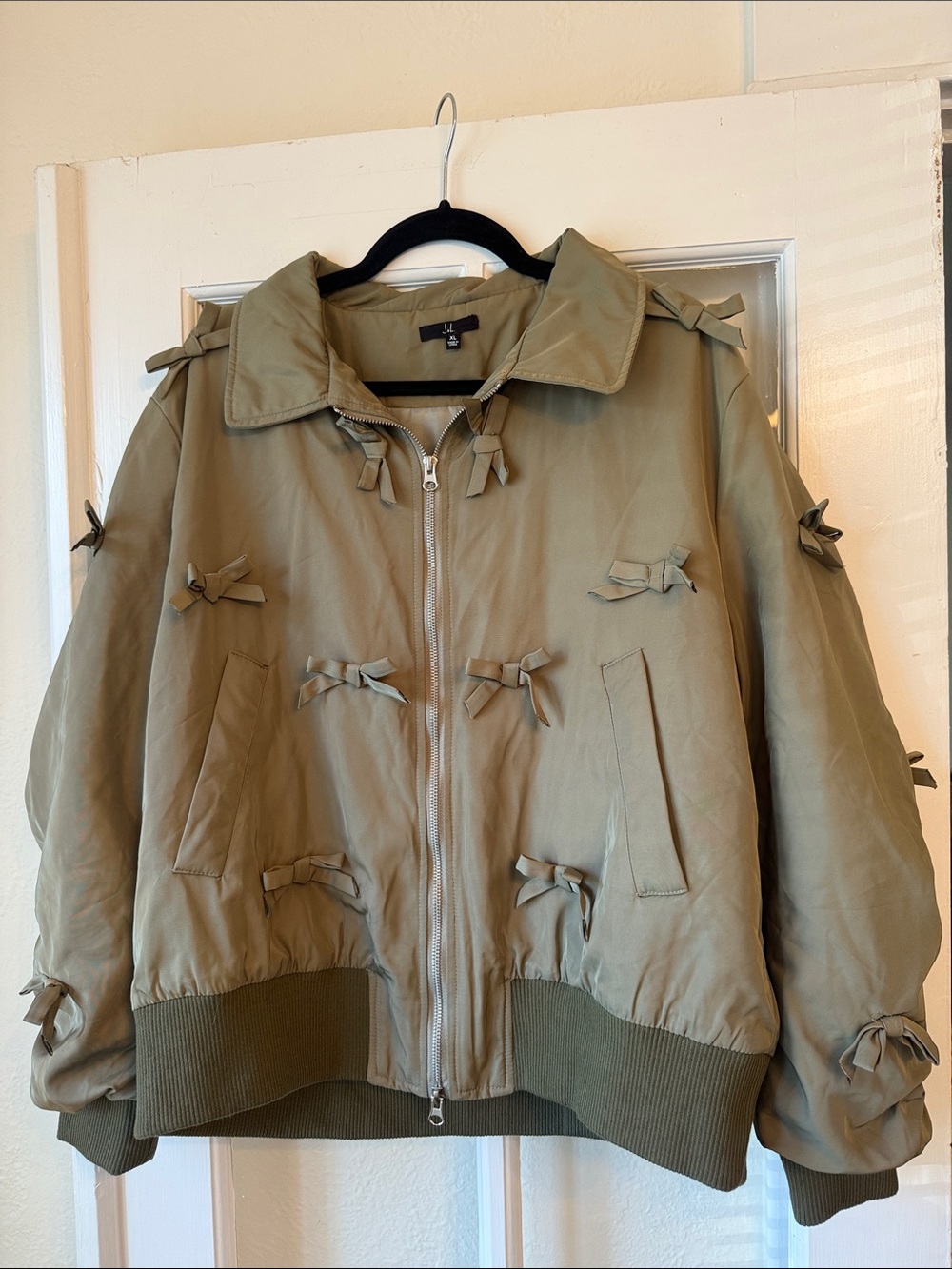 Joh Bow-Accent Bomber Zip Jacket